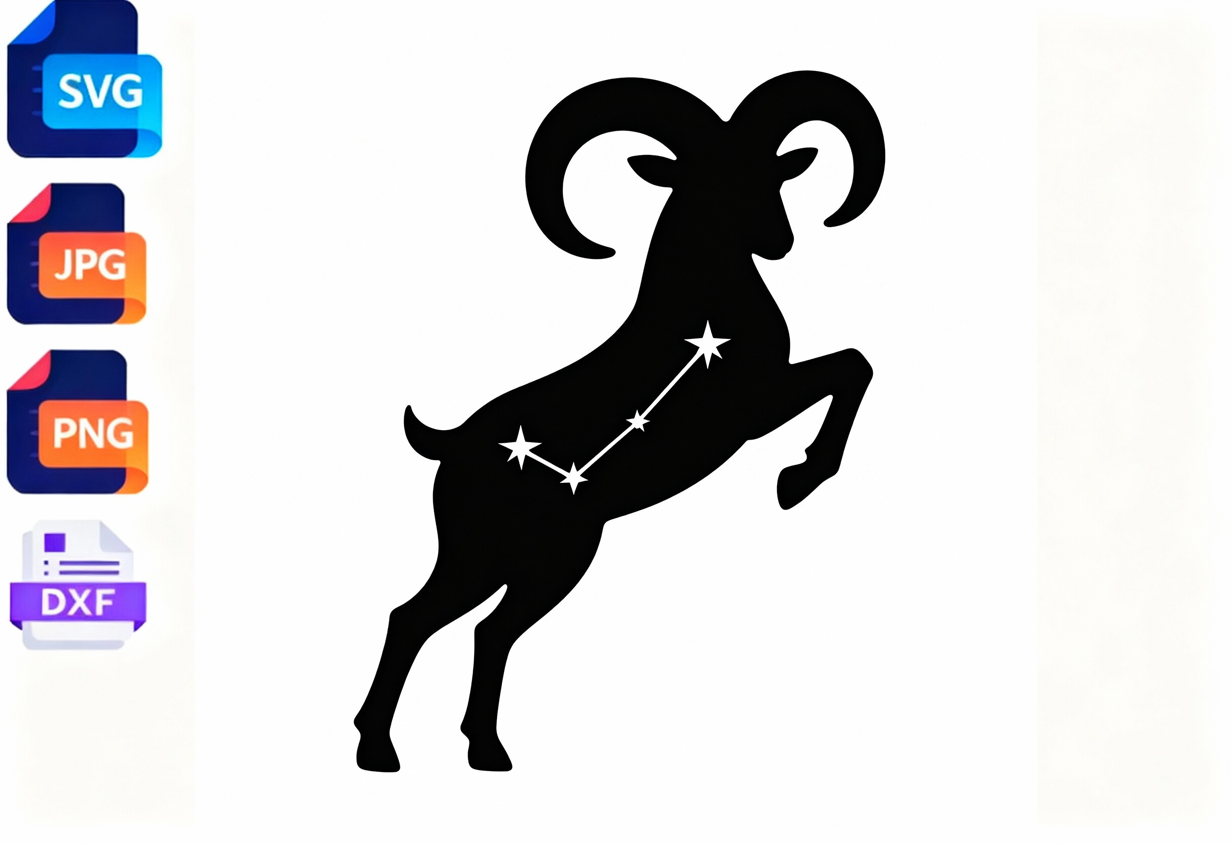 Aries Zodiac Constellation SVG