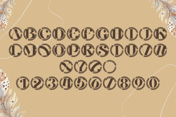 Avinelle Monogram Font PNG with transparent background - Preview 3