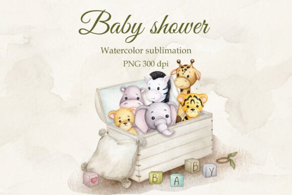 Baby Shower. Boho Baby. Safari Animals.