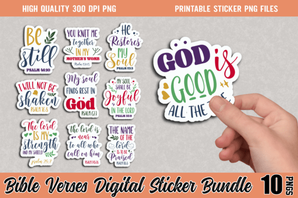 Bible Verse Stickers, Religious Sticker