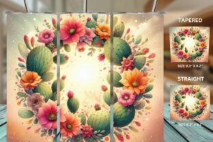 Cactus Wreath Floral Sublimation Tumbler Graphic by Puma Prints ...