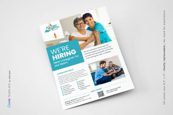 Caregiver Hiring Canva Flyer Template