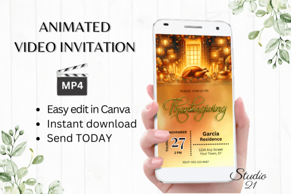 Elegant Thanksgiving Invitation