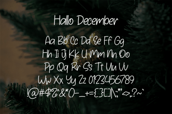Hallo December Font font preview - 1
