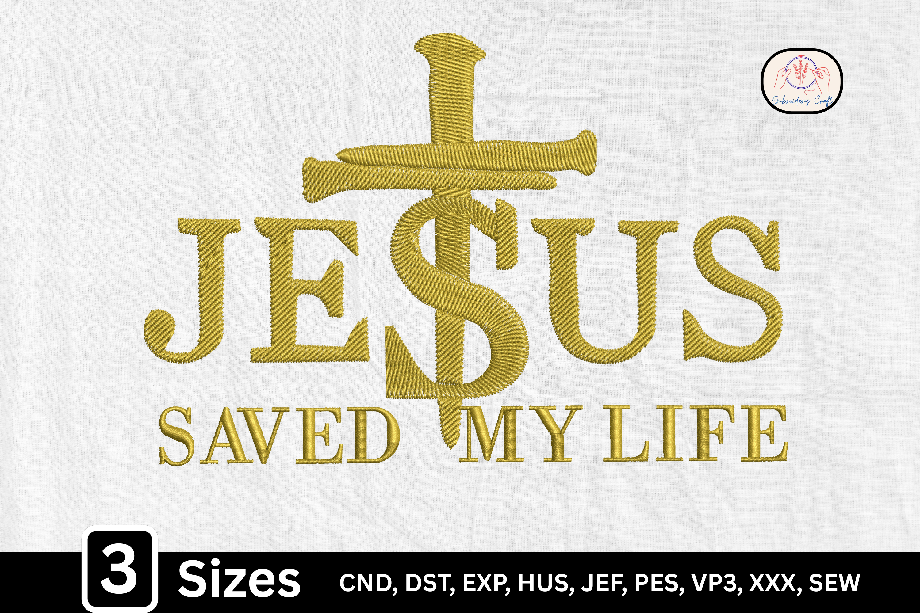 Jesus Saved My Life Christian Nail Cross
