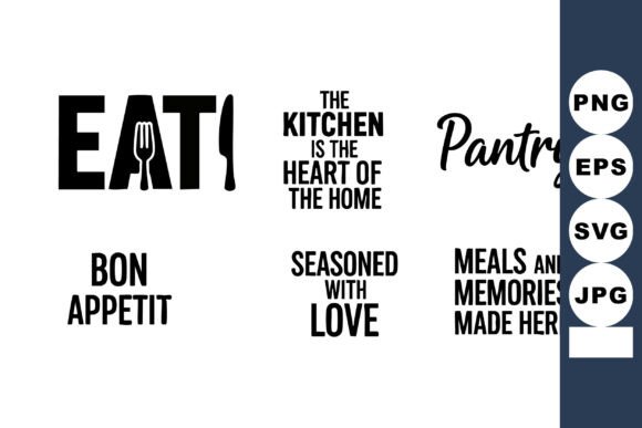Kitchen Wall Art Typography Quotes