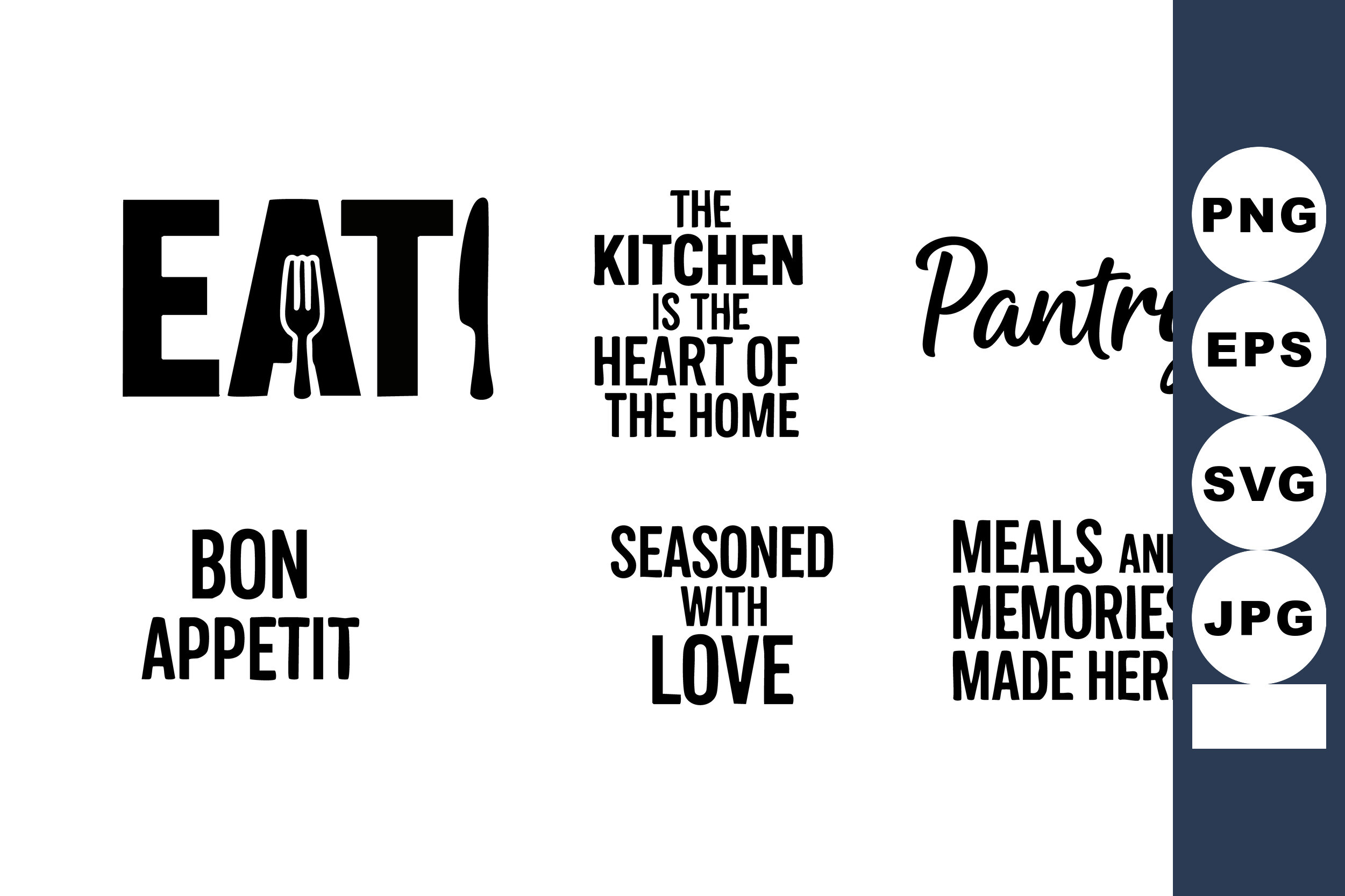 Kitchen Wall Art Typography Quotes