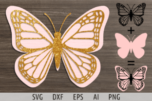 Layered Butterfly Silhouette Svg · Creative Fabrica