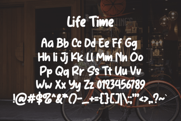 Life Time Font PNG with transparent background - Preview 1