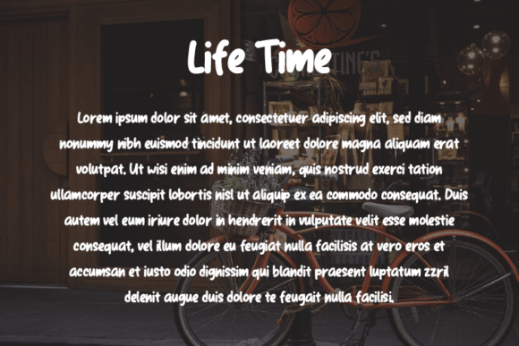 Life Time Font PNG with transparent background - Preview 2