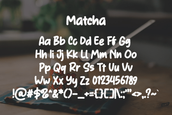 Matcha Font PNG with transparent background - Preview 1