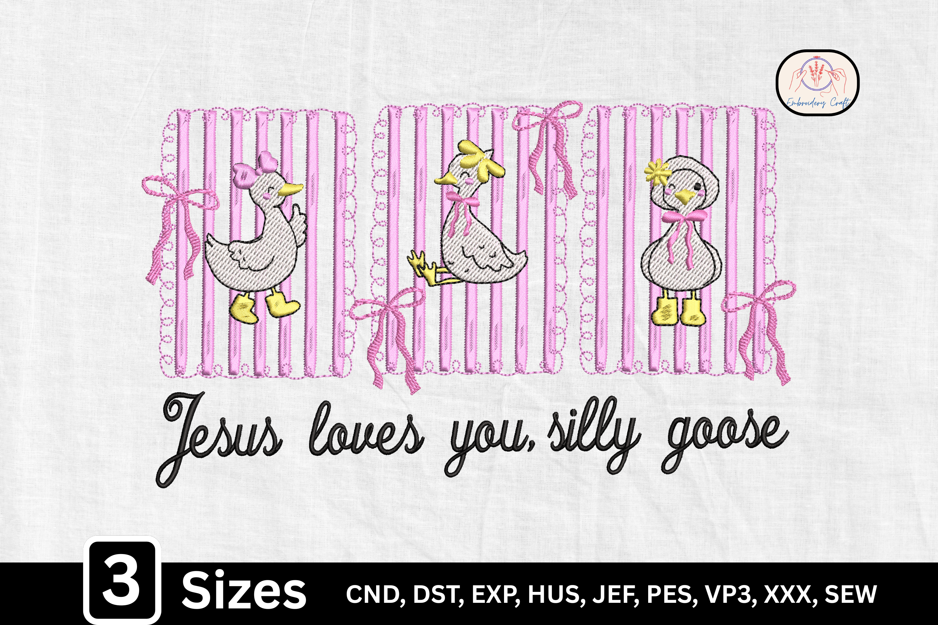 Preppy Girly Silly Goose Jesus Loves You