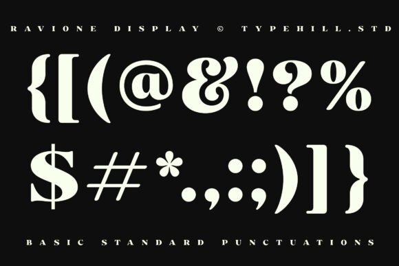 Ravione Display Font PNG with transparent background - Preview 5