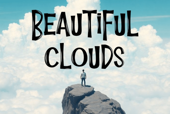 Relaxing Brush Font PNG with transparent background - Preview 3