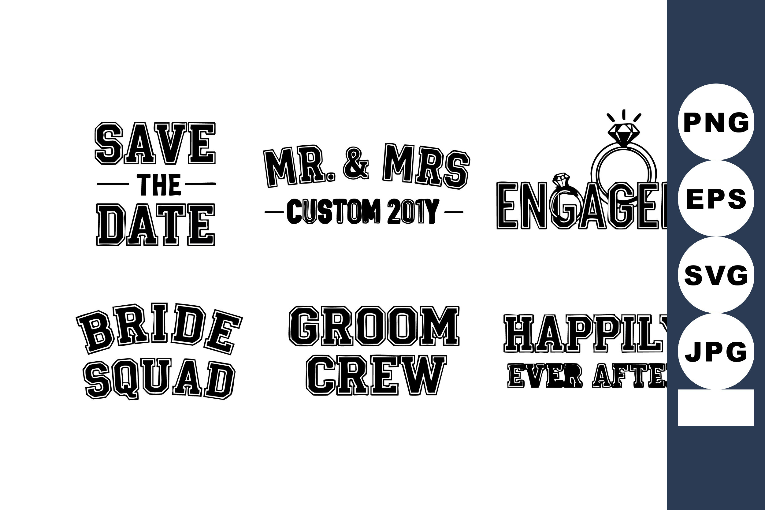 Save The Date Vintage Wedding Text