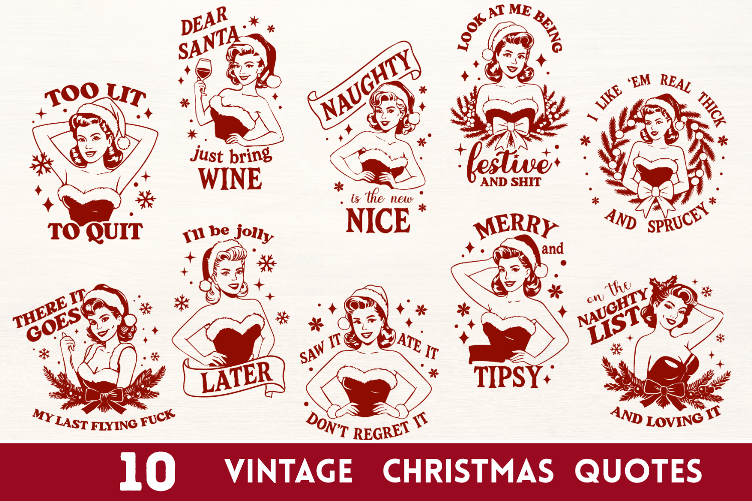 Snarky Christmas SVG Bundle