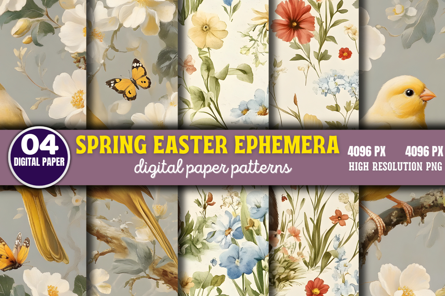 Spring Easter Digital Paper Pattern 8