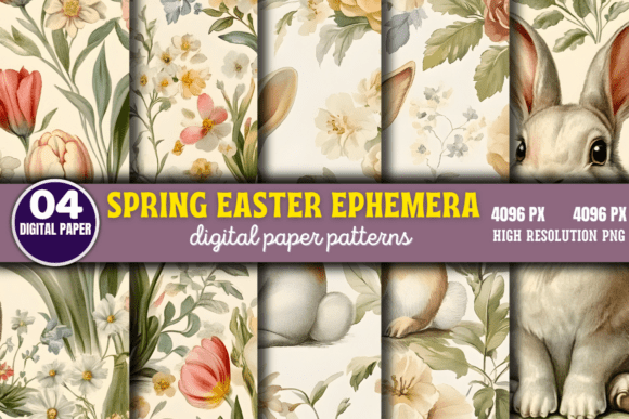 Spring Easter Digital Paper Pattern 9