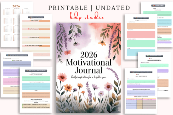 2026 Motivational Journal Graphic by KDP Studio · Creative Fabrica