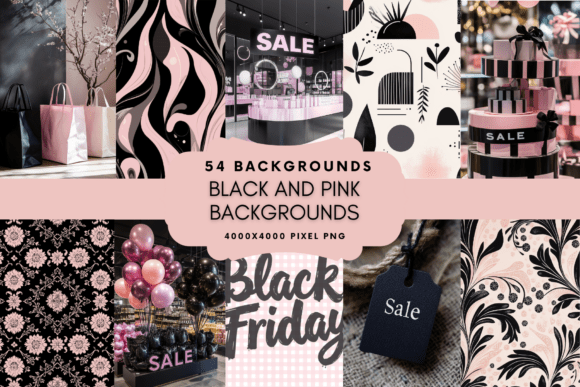 Black Friday Black & Pink Backgrounds