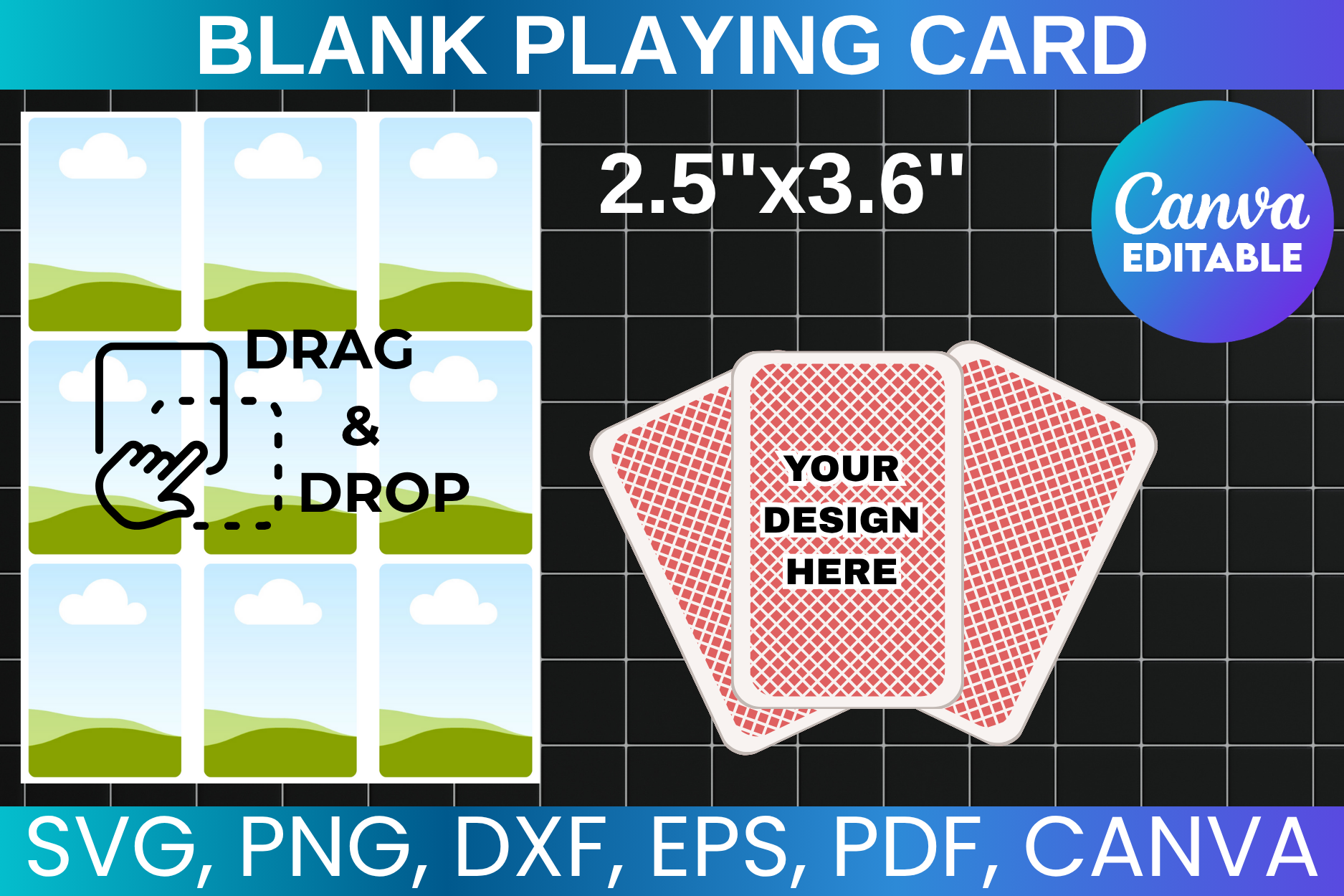 Blank Playing Card Canva Template