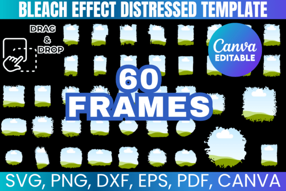 Bleach Effect Distressed Edge Template