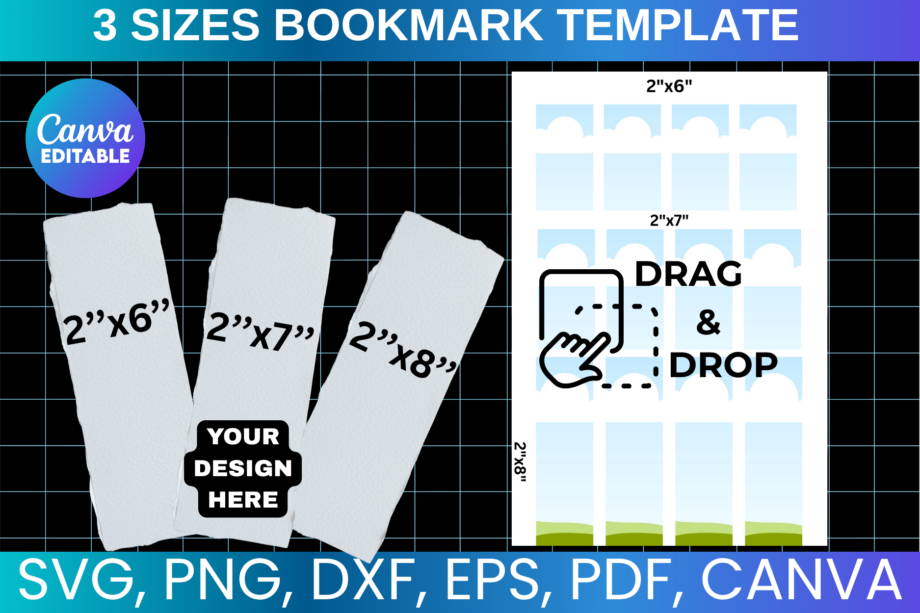 Canva Bookmark Template,Bookmark SVG PNG
