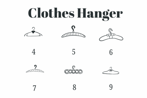 Clothes Hanger Font PNG with transparent background - Preview 3