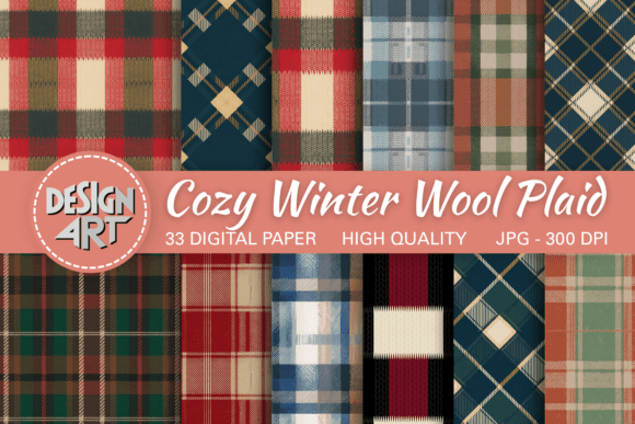Cozy Winter Wool Plaid Pattern