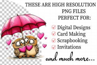 Cute Couple Owl Valentine's Day Clipart Graphic by Daily.Designs ...