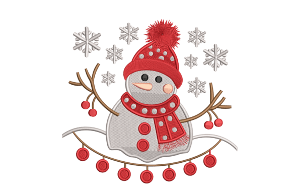 Cute Snowman & Snowflakes – Machine