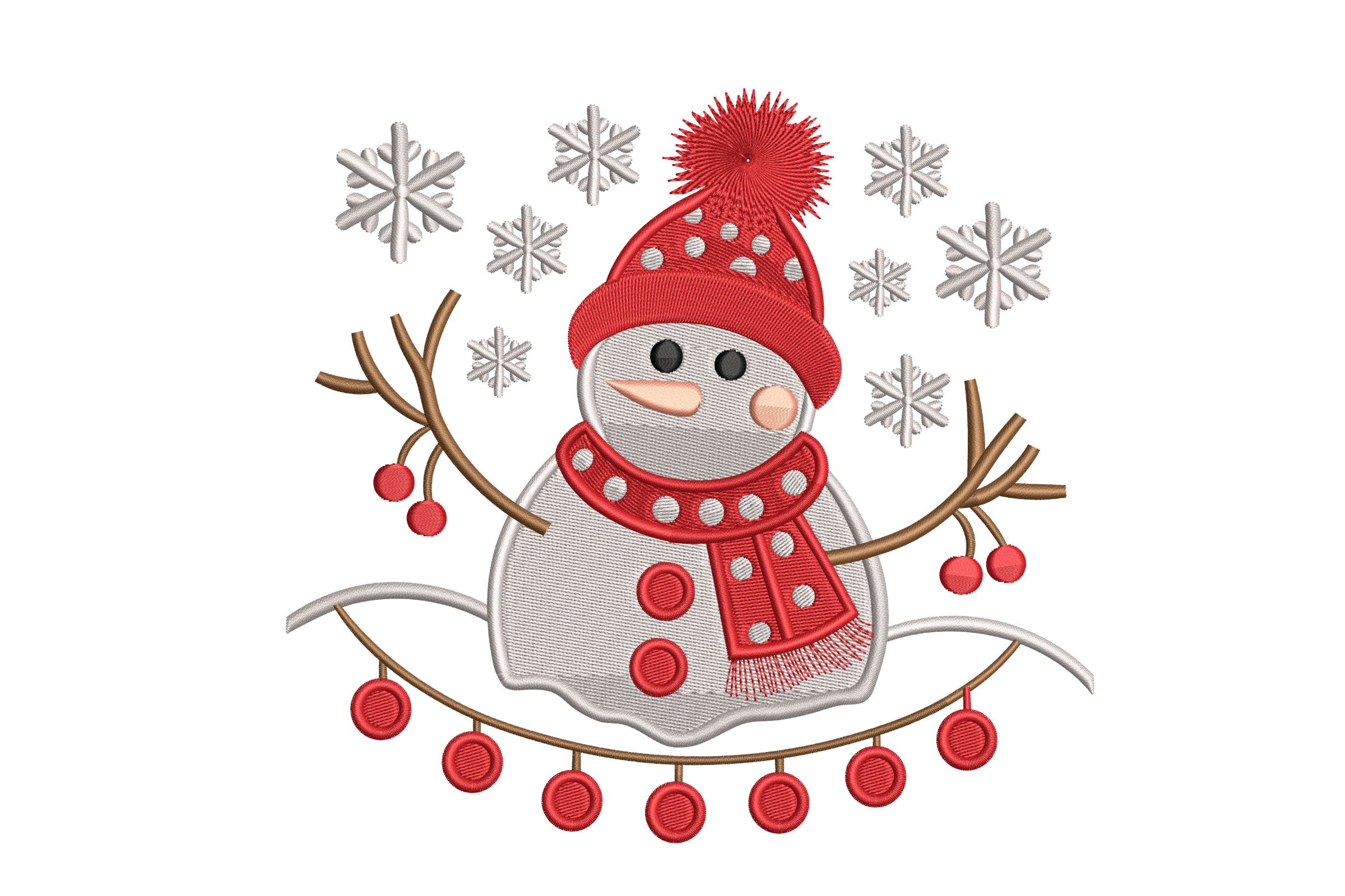 Cute Snowman & Snowflakes – Machine