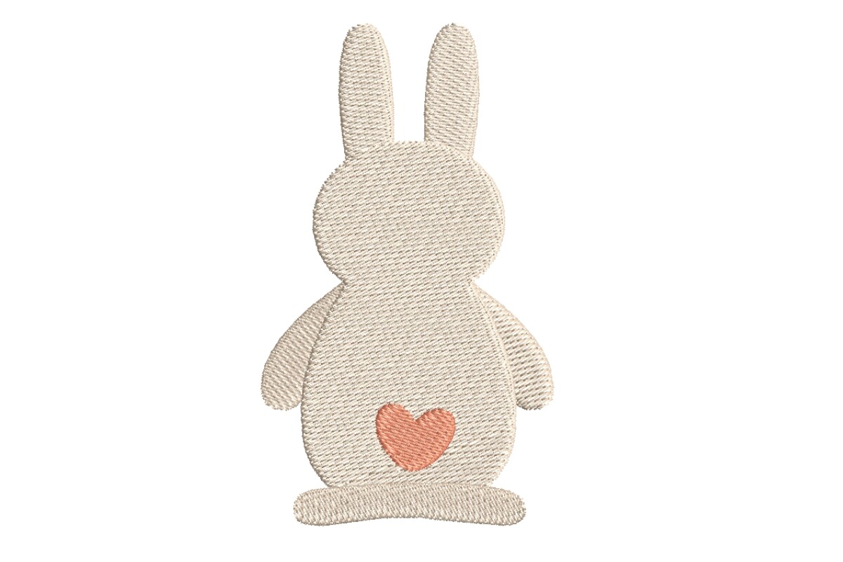 Easter Bunny Backside with Heart Tail