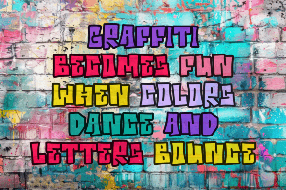 Graffiti Brick Font - Preview 3
