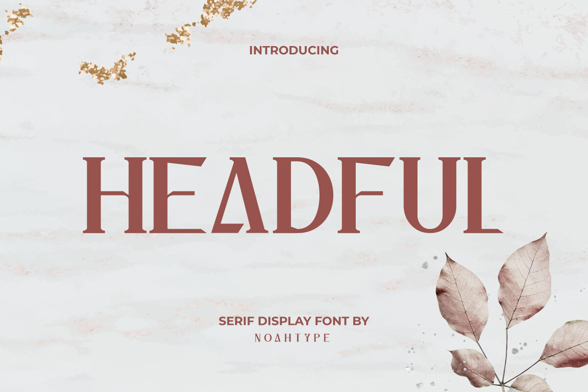 Headful preview, bold didone style headline font