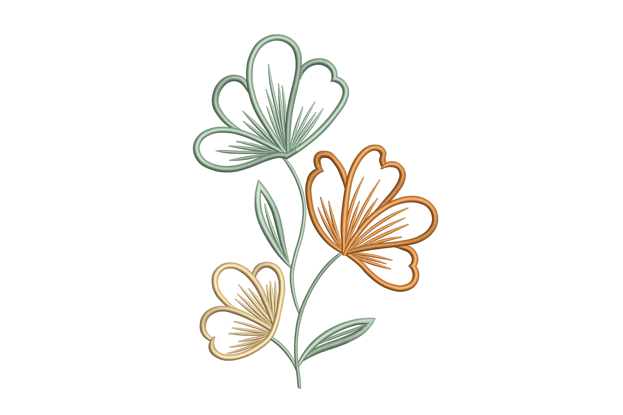 Minimal Linework Wildflower Trio