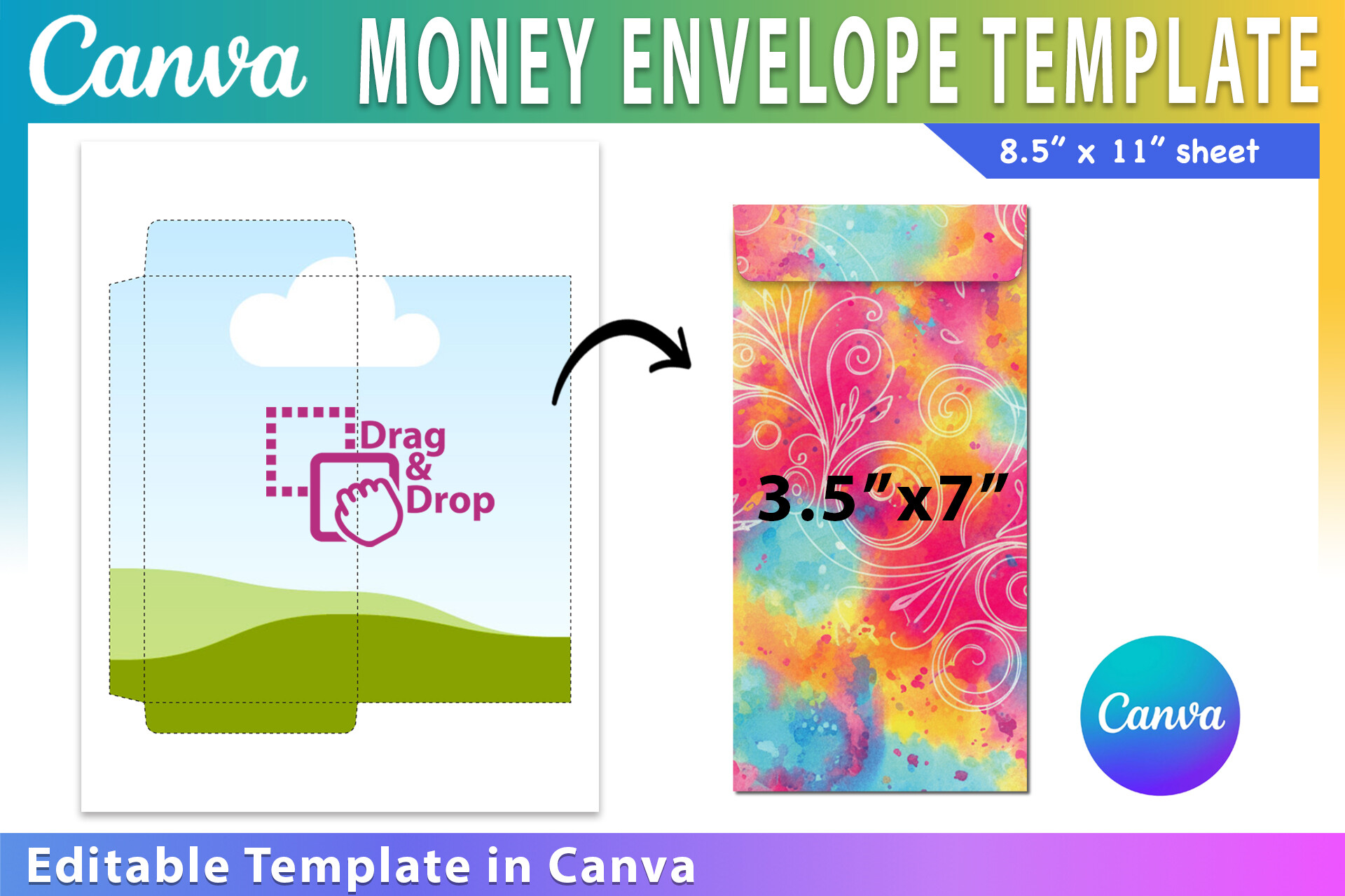 Money Holder, Money Envelope Template
