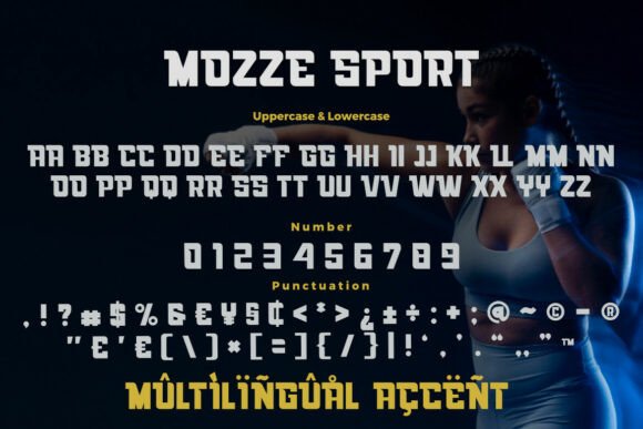 Mozze Sport Font PNG with transparent background - Preview 6