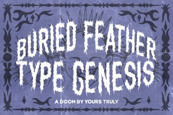 Nether Black Font PNG with transparent background - Preview 1