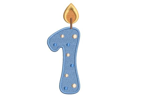 Number 1 Birthday Candle