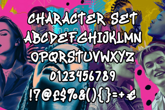 Phantom Graffiti Font PNG with transparent background - Preview 4