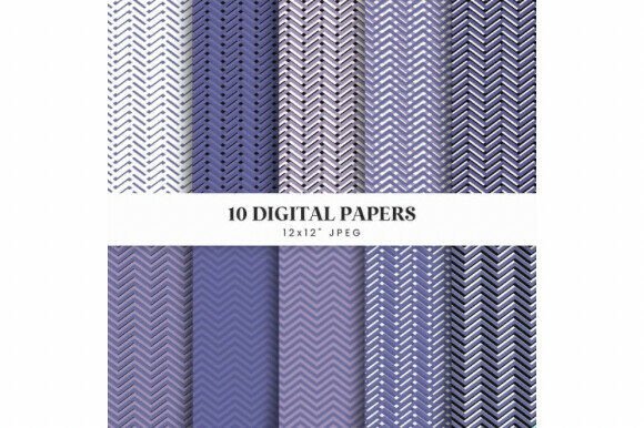 Purple Chevron Digital Paper Pack