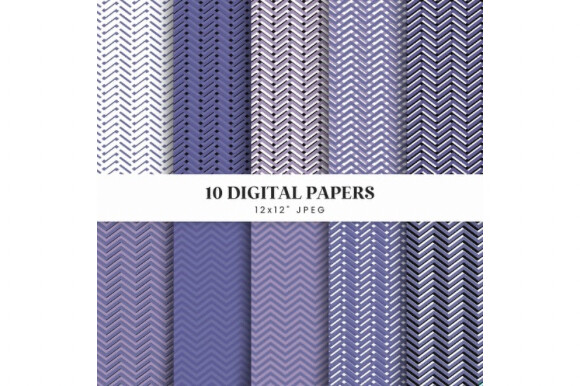 Purple Chevron Digital Paper Pack