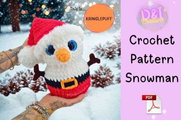 Snowman Crochet Pattern PDF Amigurumi