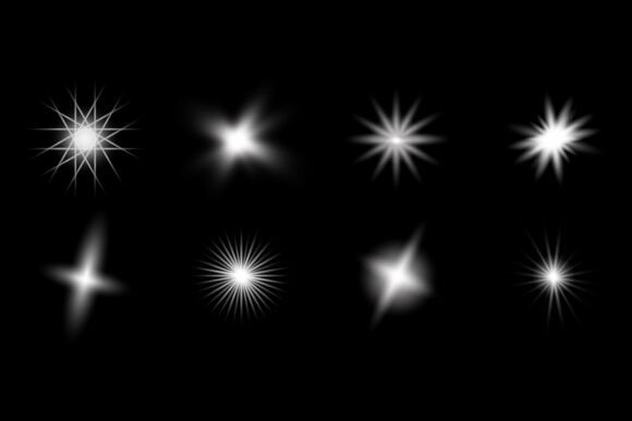 White Sparkle Starburst GlowLight Effect