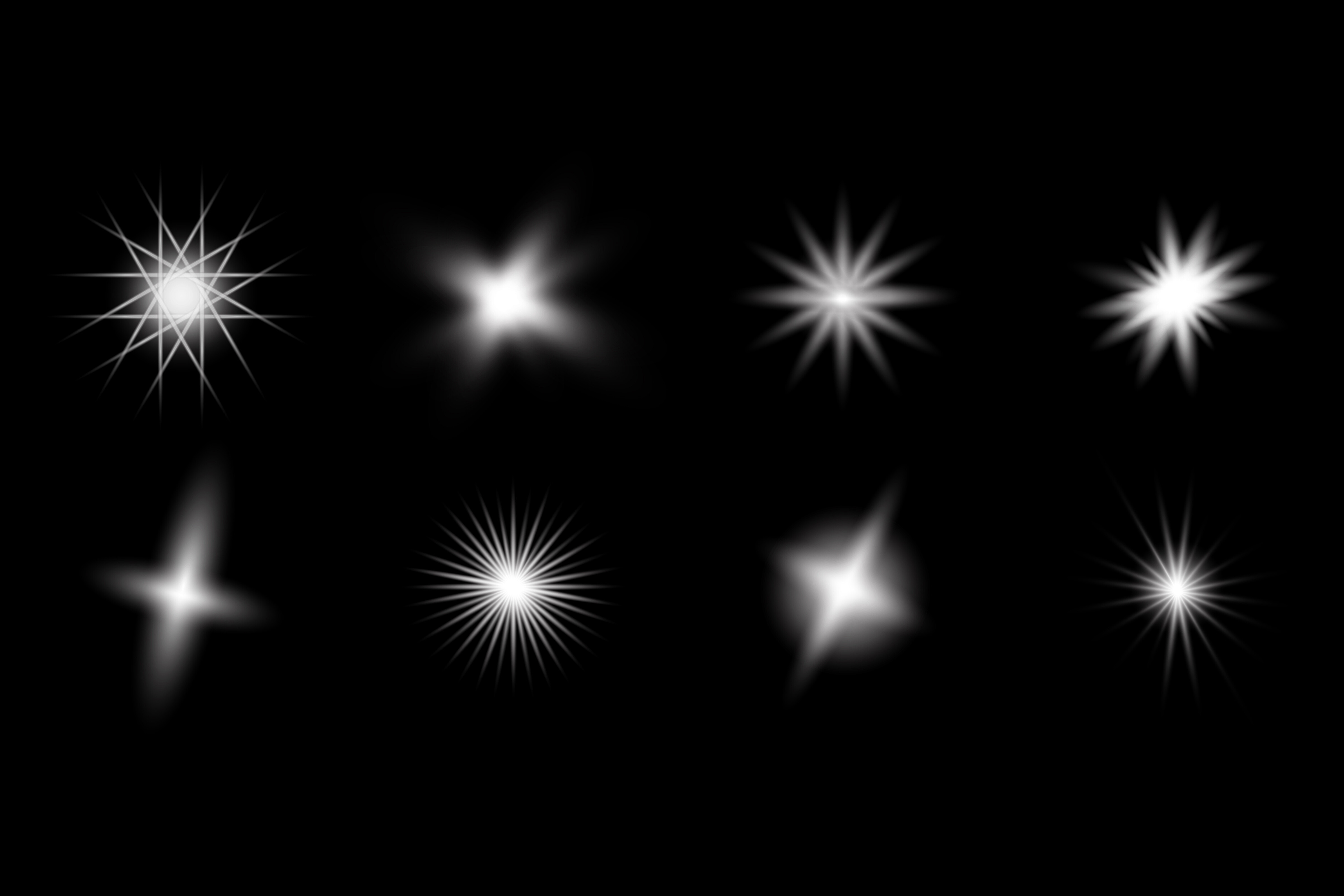 White Sparkle Starburst GlowLight Effect