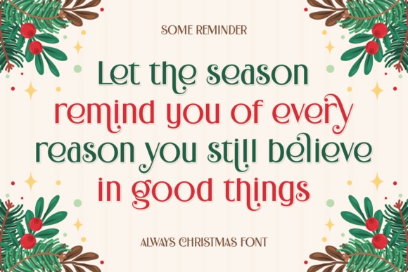 Always Christmas Font - Preview 1