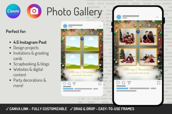 CHRISTMAS Photo Collage Canva Template