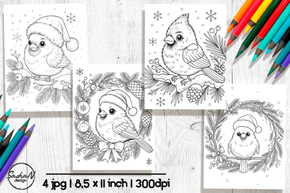 Cardinal Christmas Coloring Pages