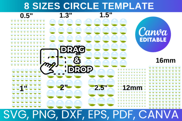 Circle Canva Template Svg